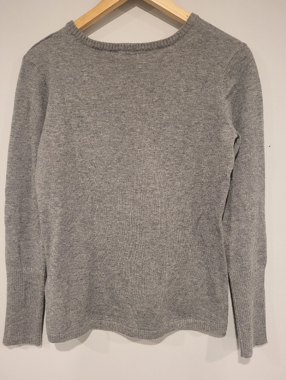 Smartwool Shadow Pine Merino Wool Blend V-Neck Sweater Gray See Measurements - Picture 2 of 8